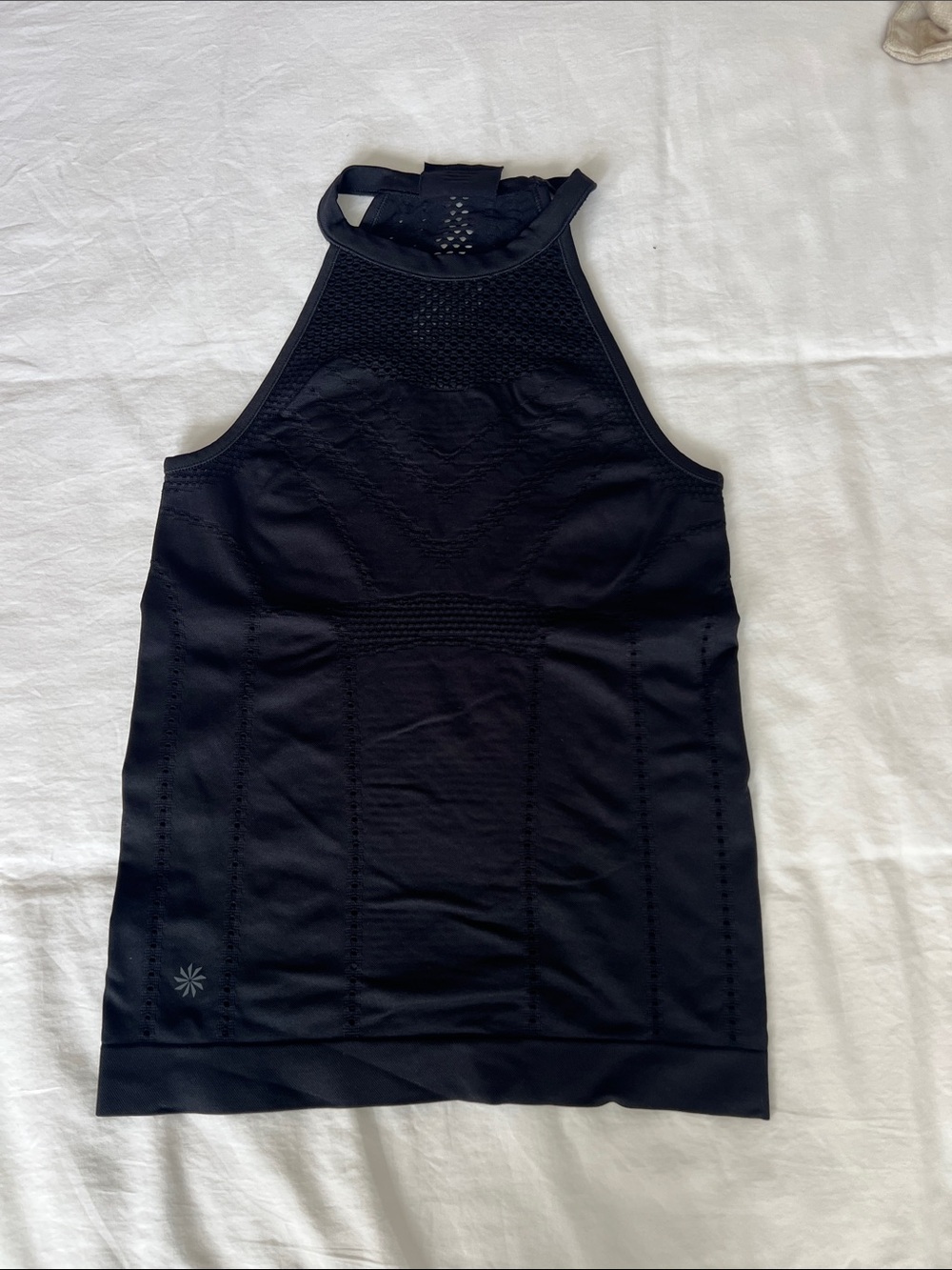 Athleta Black High-Neck Seamless Workout Tank